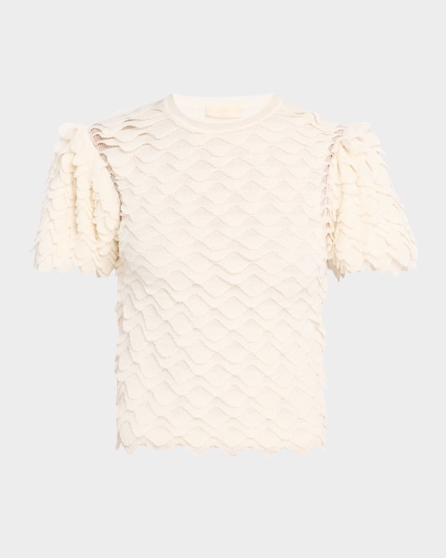 Ophelia Scalloped Ruffle Top